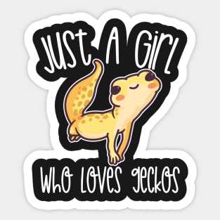 Just A Girl Who Loves Geckos Gift design Sticker